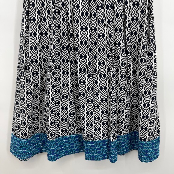 Mata Traders Size Small 100% Cotton Geometric Print Sleeveless A-Line Dress - Picture 6 of 8